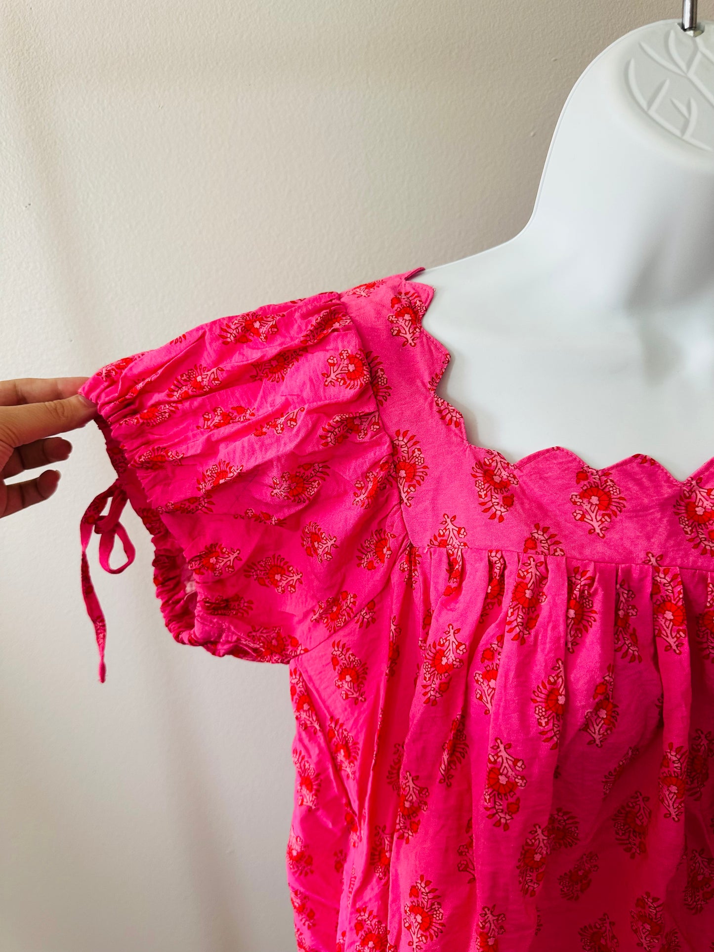 Pink Print Top - SMALL - FLAWED