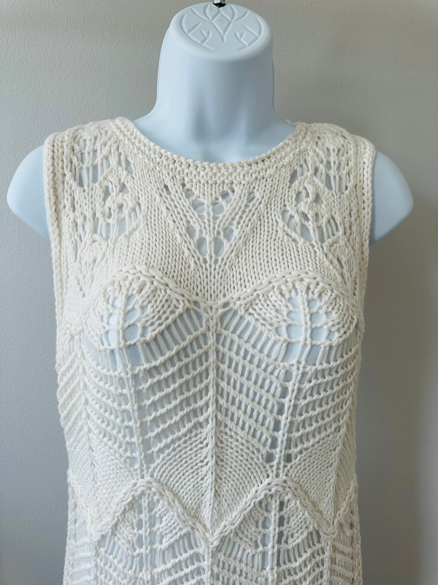 White Crochet Maxi - SMALL
