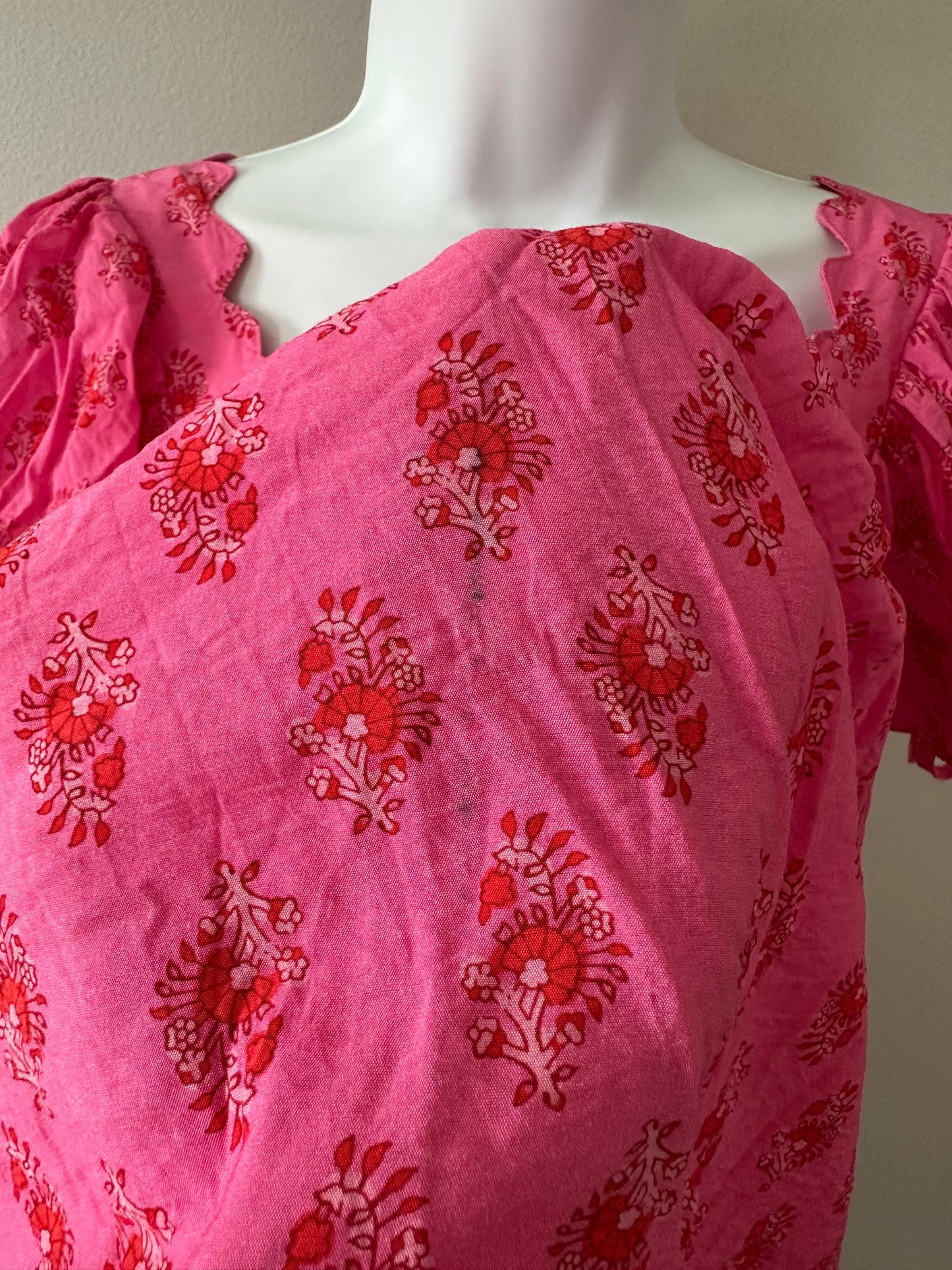 Pink Print Top - SMALL - FLAWED
