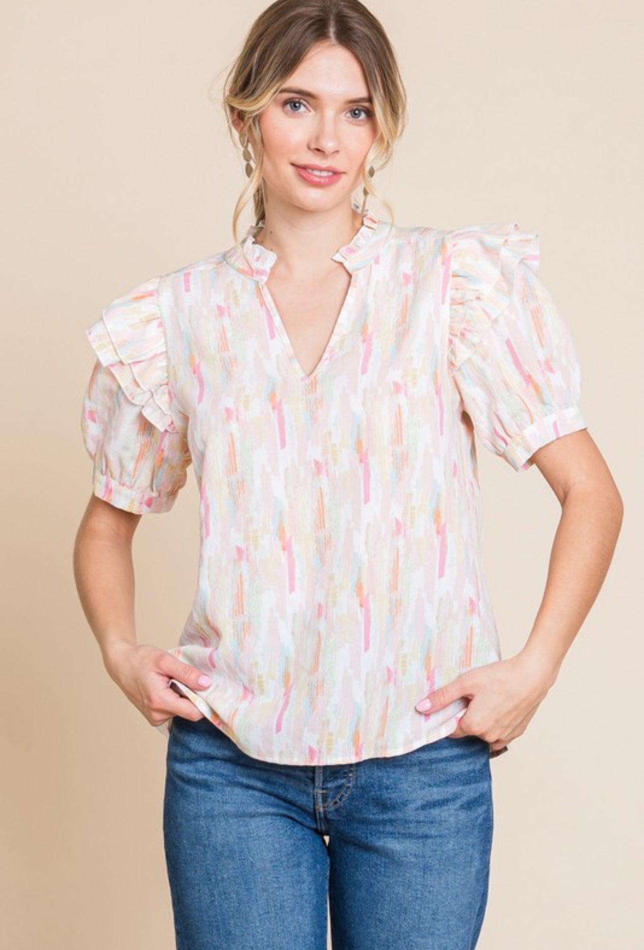 Pastel Watercolor Top