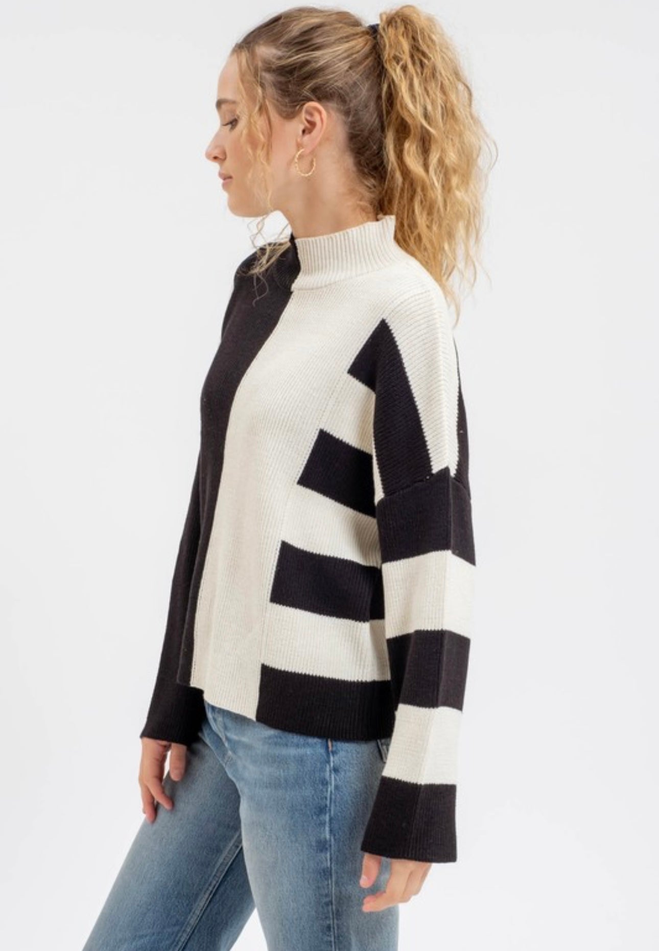 Black Striped Sweater