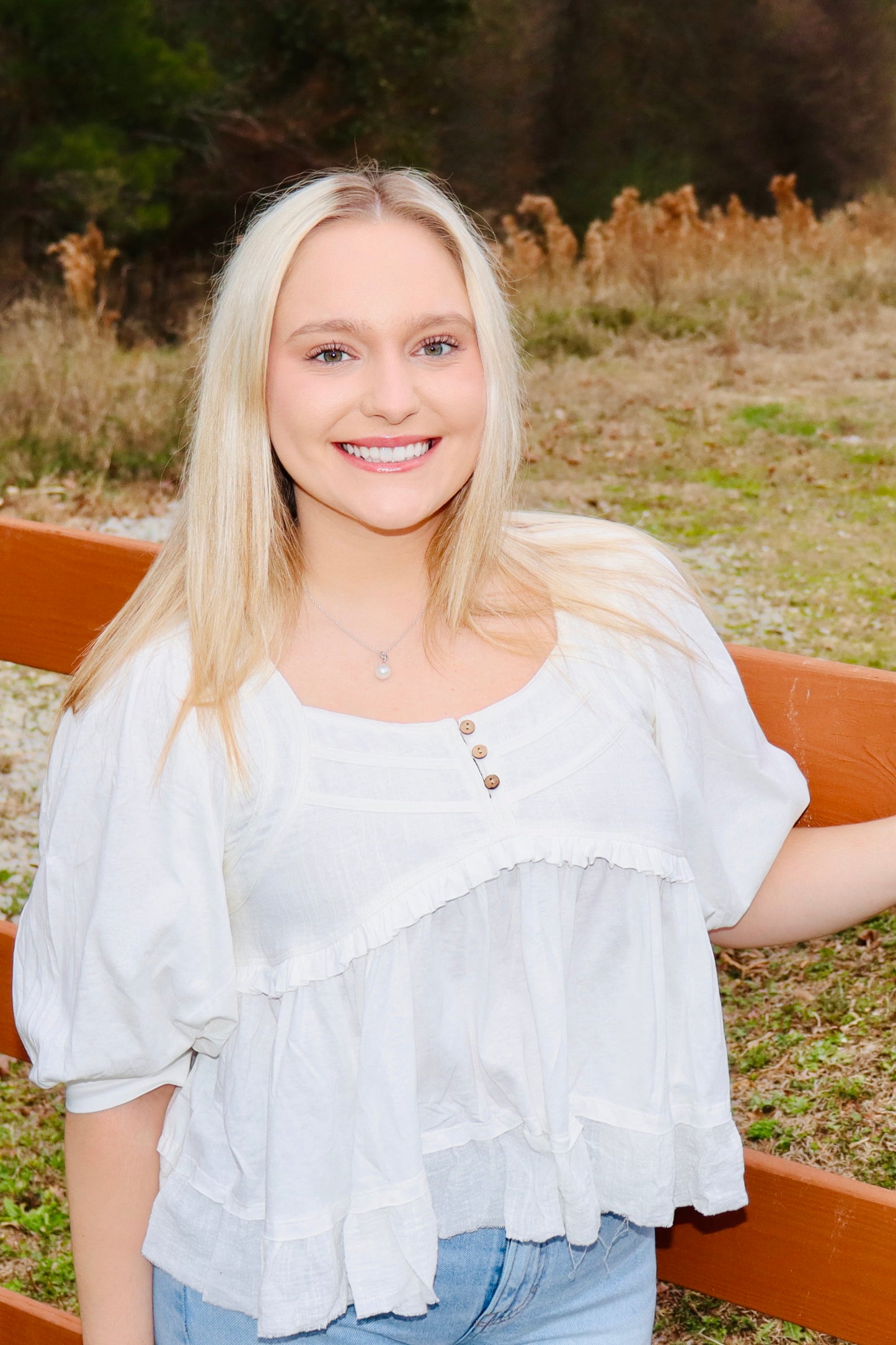 Ruffled and Raw Detailed Top (white)