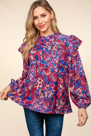 Watercolor Floral Blouse